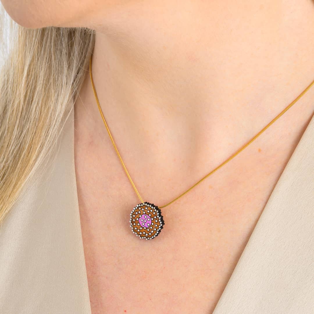 Mimosa Eco-Friendly Reclaimed Wood Necklace