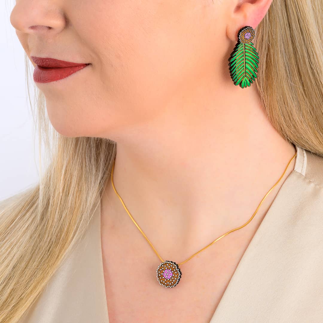 Mimosa Eco-Friendly Reclaimed Wood Necklace